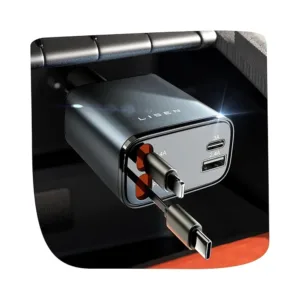 LISEN Retractable Car Charger 4 in 1